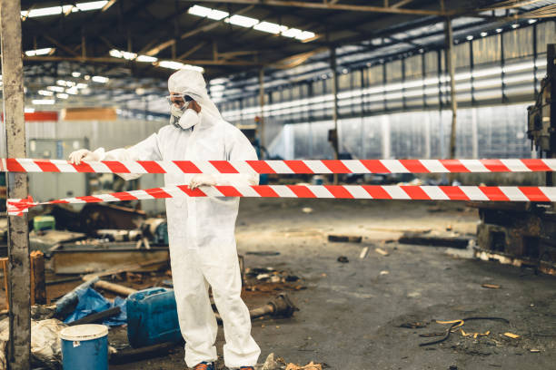 Professional Sewage Cleanup technician working in Taylorsville, GA